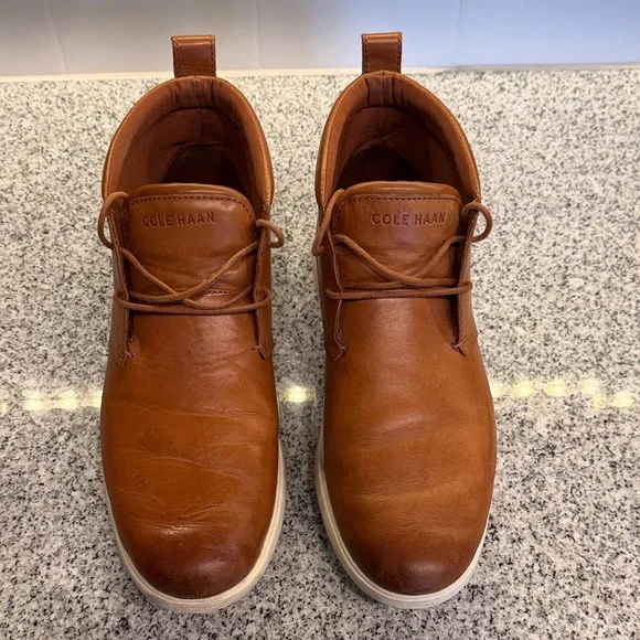 Cole Haan Men's Tan Leather Chukka Boots Size 10 - Picture 1 of 7